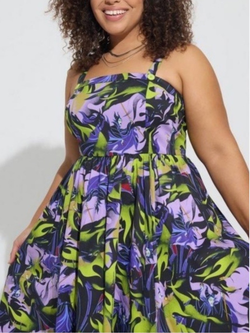 Torrid Disney Villains Maleficent Sleeping Beauty Midi Dress 0X